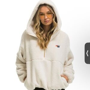 Aviator Nation hooded teddy size S